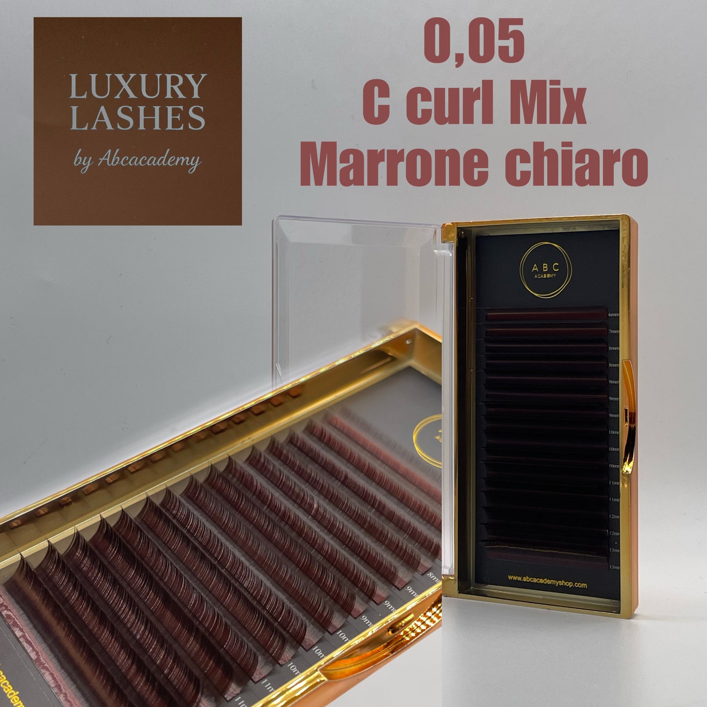 0.05 C curl  marrone chiaro LUXURY