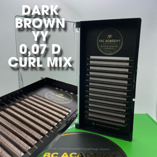 YY 0,07 dark brown D curl Mix