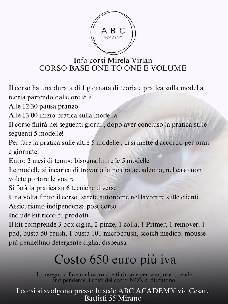 Acconto corso individuale