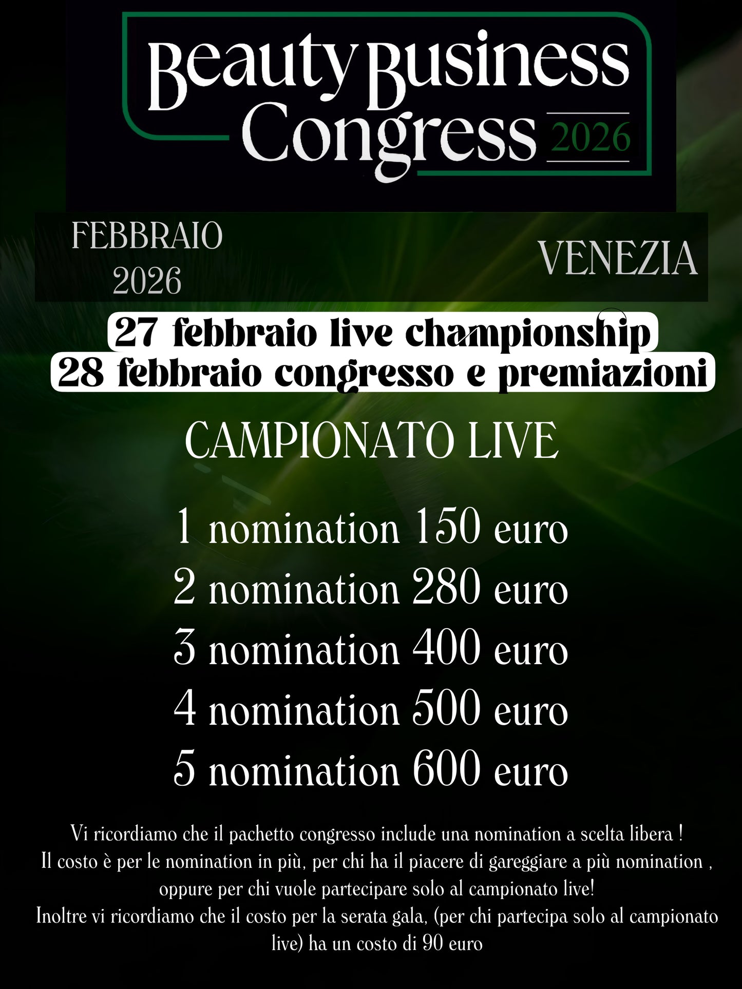Nomination live campionato!
