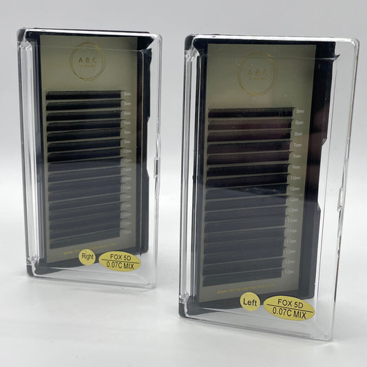 5D FOXY MIX 0,07 C curl confezione doppia con direzione sinistra + destra