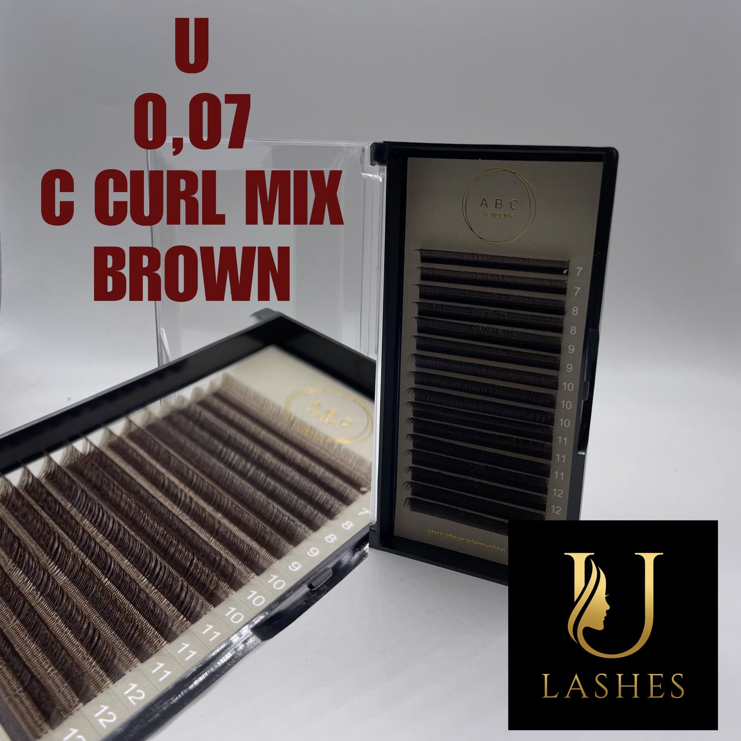 U LASHES 0,07C curl Mix BROWN
