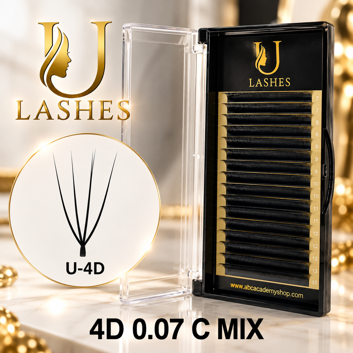4D U-LASHES 0,07 C CURL MIX