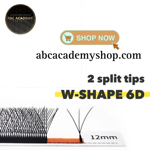 W lashes double 6d C curl 12 mm