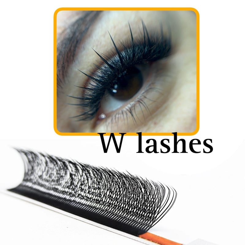 W lashes double 6d D curl 9 mm